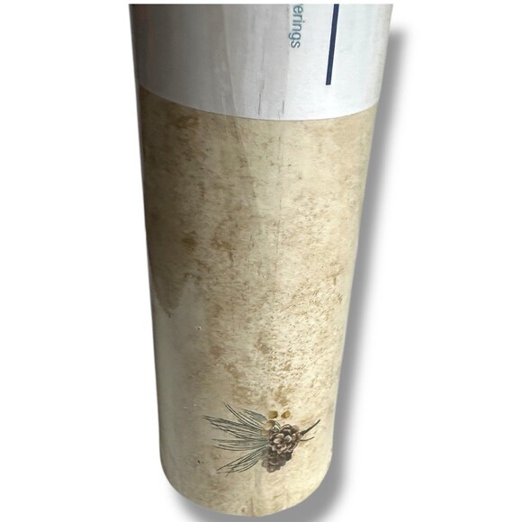 Vintage Pinecone Wallpaper Roll Rustic Cabin Lodge Nature Neutral Textured Look - Picture 3 of 14